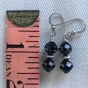 Cute black beaded earrings